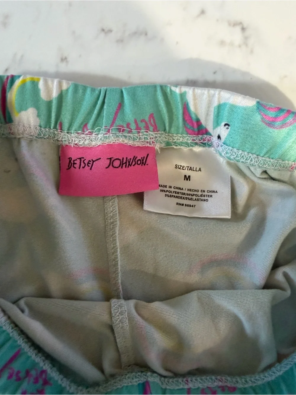 Betsey Johnson Girls Unicorn Gradient Pajama Bottoms - Aqua, Lavender, Pink